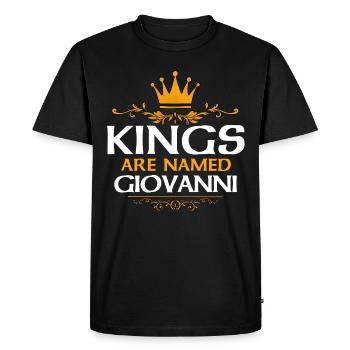 Giovanni - T-shirt Premium bio Homme - noir - Devant - Nico (187cm)