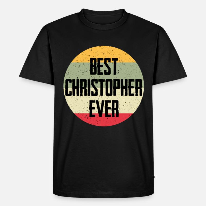 Best Christopher Ever - Männer Premium Bio T-Shirt - Schwarz