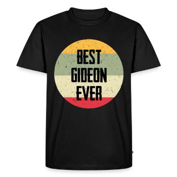 Best Gideon Ever - Men's Premium Organic T-Shirt - black - Front - Nico (187cm)