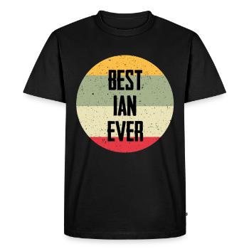 Best Ian Ever - Men's Premium Organic T-Shirt - black - Front - Nico (187cm)