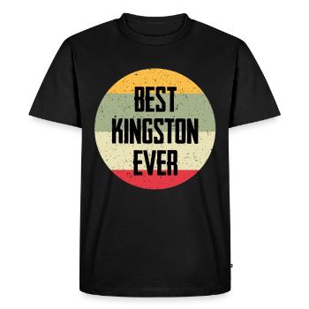 Best Kingston Ever - Men's Premium Organic T-Shirt - black - Front - Nico (187cm)