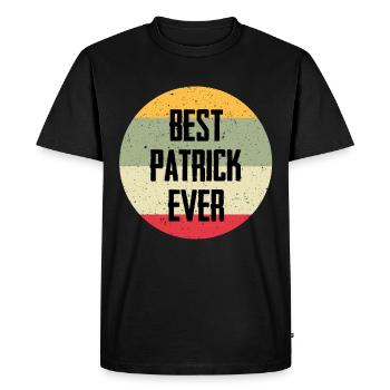 Le meilleur Patrick de tous les temps - T-shirt Premium bio Homme - noir - Devant - Nico (187cm)