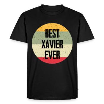 Le meilleur Xavier de tous les temps - T-shirt Premium bio Homme - noir - Devant - Nico (187cm)
