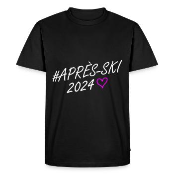 Après Ski 2024 Heart Trip - Men's Premium Organic T-Shirt - black - Front - Nico (187cm)
