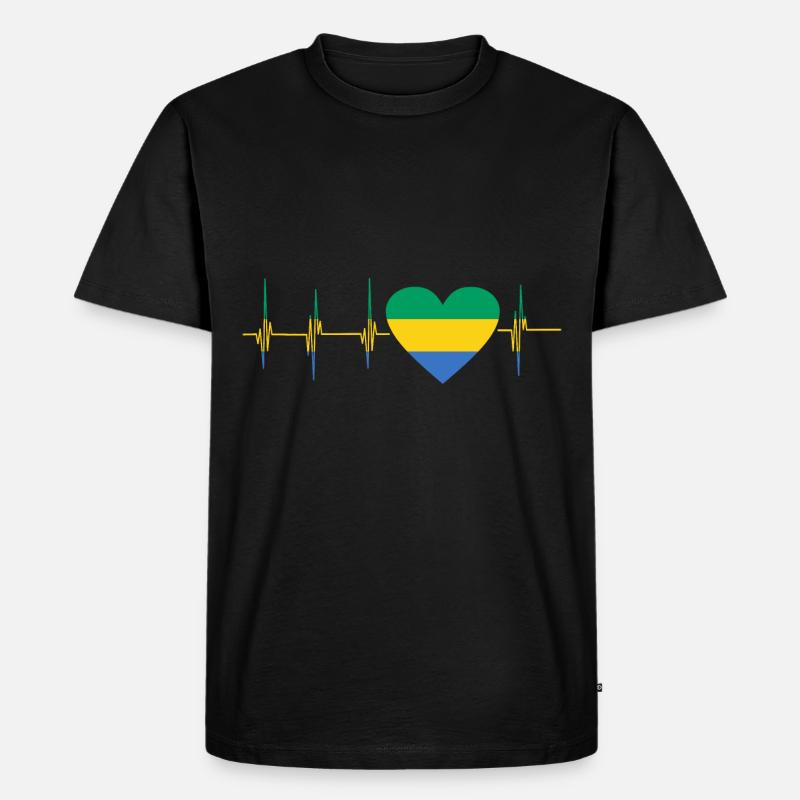 Gabun Afrika Geschenkidee - Männer Premium Bio T-Shirt - Schwarz