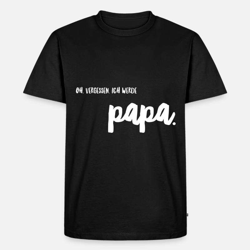 Lustiges Vaterschafts - Männer Premium Bio T-Shirt - Schwarz