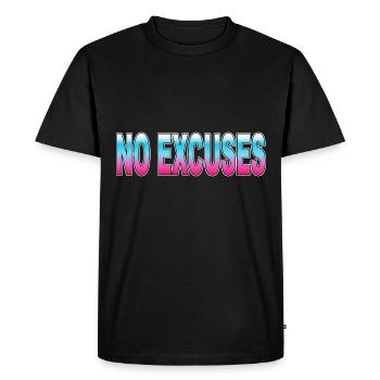 No Excuses - Men's Premium Organic T-Shirt - black - Front - Nico (187cm)