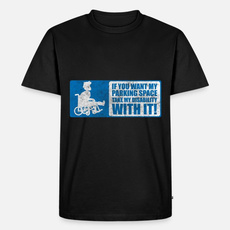 Behinderung Handicap - Männer Premium Bio T-Shirt - Schwarz