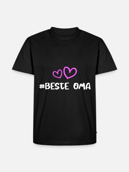 Best Granny Heart Love - Men's Premium Organic T-Shirt - black