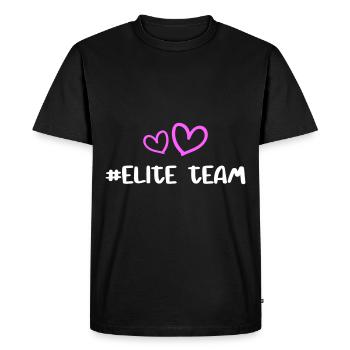 Elite Team Heart Love - Men's Premium Organic T-Shirt - black - Front - Nico (187cm)
