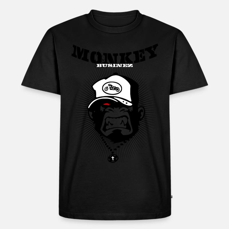 Monkey Businez - Biker - Männer Premium Bio T-Shirt - Schwarz