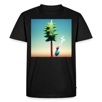 Art de l’autisme - Regarder Noël enfumé - T-shirt Premium bio Homme - noir - Devant - Nico (187cm)