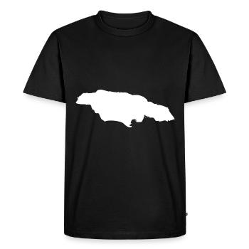 Drapeau de la carte de la Jamaïque - T-shirt Premium bio Homme - noir - Devant - Nico (187cm)