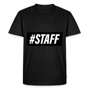 Staff Member - Men's Premium Organic T-Shirt - black - Front - Nico (187cm)