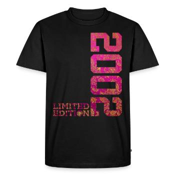 24E ANNIVERSAIRE ÉDITION LIMITÉE ROSE 2002 - T-shirt Premium bio Homme - noir - Devant - Nico (187cm)