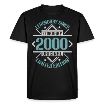 Legendary since February 2000 limited edition - Men's Premium Organic T-Shirt - black - Front - Nico (187cm)