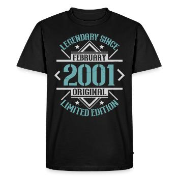 Légendaire depuis Février 2001 édition limitée - T-shirt Premium bio Homme - noir - Devant - Nico (187cm)