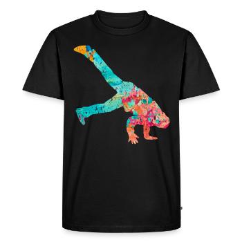 Breakdance Breakdancer PopArt - T-shirt Premium bio Homme - noir - Devant - Nico (187cm)