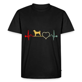 Appenzeller Sennenhund Herzschlag Vintage - T-shirt Premium bio Homme - noir - Devant - Nico (187cm)