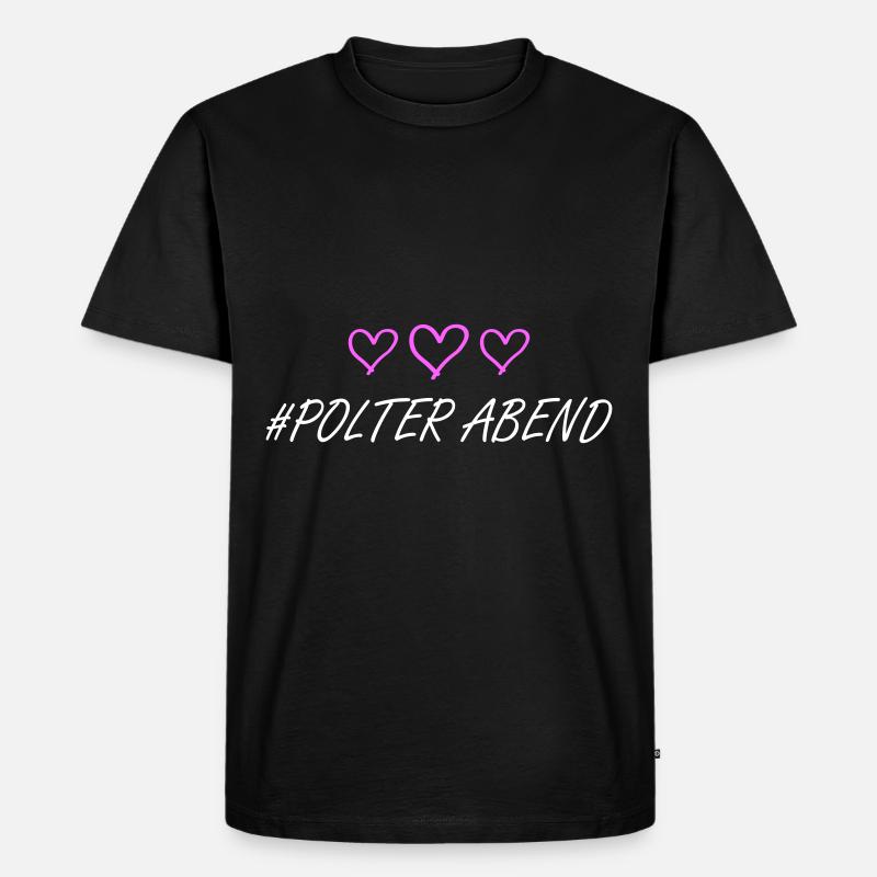 Polterabend herzchen - Männer Premium Bio T-Shirt - Schwarz