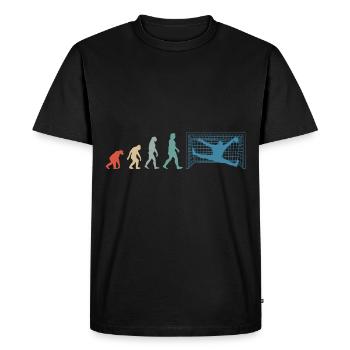 Gardien de handball Gardien gardien de but Evolution Rétro - T-shirt Premium bio Homme - noir - Devant - Nico (187cm)