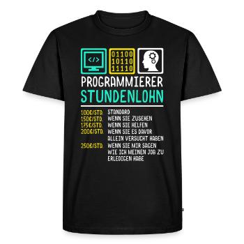 Programmierer - Männer Premium Bio T-Shirt - Schwarz - Vorne - Nico (187cm)