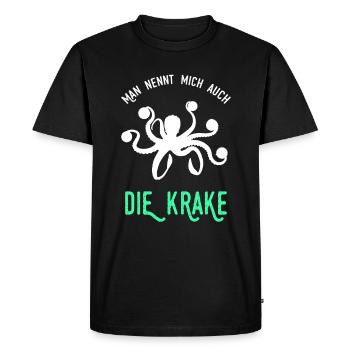 Poulpe Gardien Gardien Football Handball - T-shirt Premium bio Homme - noir - Devant - Nico (187cm)