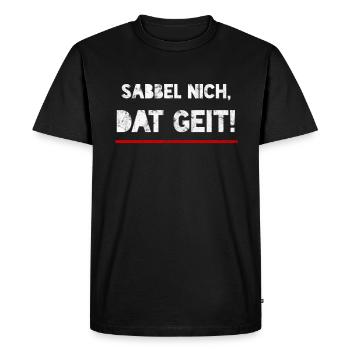 Sabbel Nich Northern Germany Ostfriese north - Men's Premium Organic T-Shirt - black - Front - Nico (187cm)