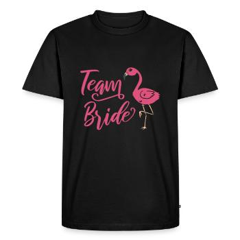 Hen party Team Bride Flamingo - Men's Premium Organic T-Shirt - black - Front - Nico (187cm)