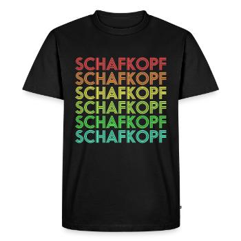 Bierkopf Schafkopf Crew Kartfreunde Retro Gift - Men's Premium Organic T-Shirt - black - Front - Nico (187cm)
