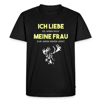 chasseur - T-shirt Premium bio Homme - noir - Devant - Nico (187cm)