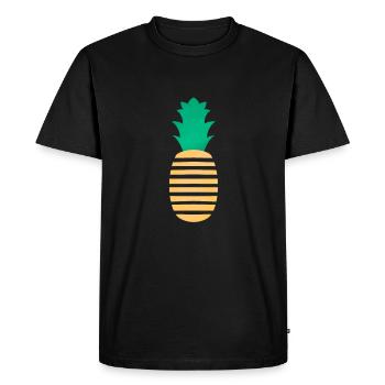 Pineapple Festival Summer Design - Men's Premium Organic T-Shirt - black - Front - Nico (187cm)