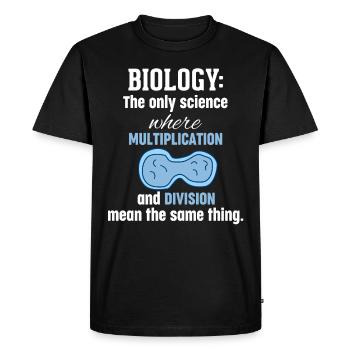 Biologe Biologie Lehrer Schüler Studenten Geschenk - Männer Premium Bio T-Shirt - Schwarz - Vorne - Nico (187cm)