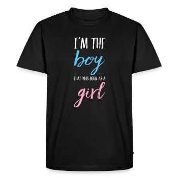 Transgender Transgirl Trans Gift - T-shirt Premium bio Homme - noir - Devant - Nico (187cm)
