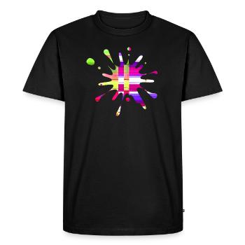 Taches de peinture4 - T-shirt Premium bio Homme - noir - Devant - Nico (187cm)