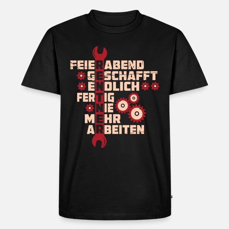 Rentner Ruhestand Ruheständler Spruch Geschenk - Männer Premium Bio T-Shirt - Schwarz