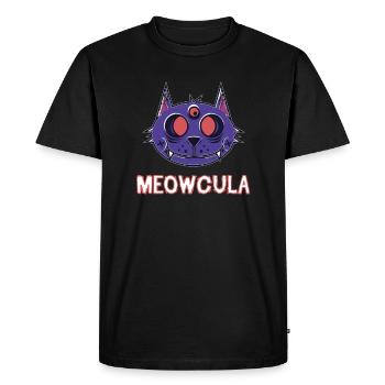 Cadeau de chaton Dracula chat Halloween vampire - T-shirt Premium bio Homme - noir - Devant - Nico (187cm)