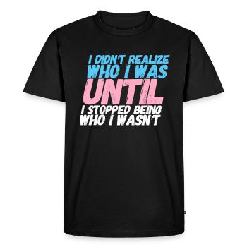Transgender Transgirl Transmann Gender Gift - Men's Premium Organic T-Shirt - black - Front - Nico (187cm)