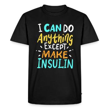 Diabète sucré cadeau d'insuline diabétique - T-shirt Premium bio Homme - noir - Devant - Nico (187cm)