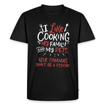 Cadeau de humour anglais professeur de grammaire - T-shirt Premium bio Homme - noir - Devant - Nico (187cm)