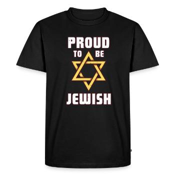 Juif hébreu Judaïsme Israël Hanoucca Cadeau - T-shirt Premium bio Homme - noir - Devant - Nico (187cm)