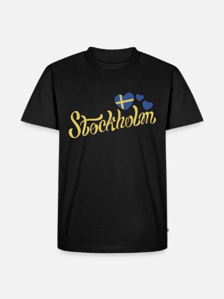 Stockholm - Männer Premium Bio T-Shirt - Schwarz
