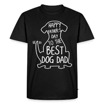 Happy Father's Day To The Best Dog Dad Dog Lover - Men's Premium Organic T-Shirt - black - Front - Nico (187cm)