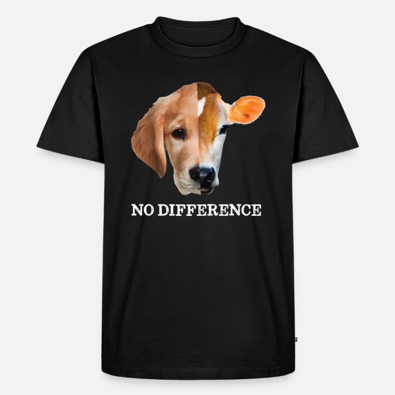 No difference Vegan - Männer Premium Bio T-Shirt - Schwarz