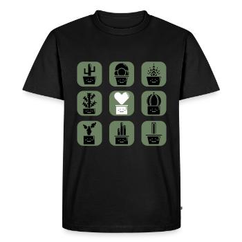Cactus cactus - T-shirt Premium bio Homme - noir - Devant - Nico (187cm)