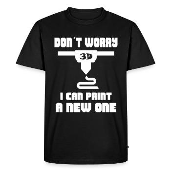 Imprimante 3D - T-shirt Premium bio Homme - noir - Devant - Nico (187cm)