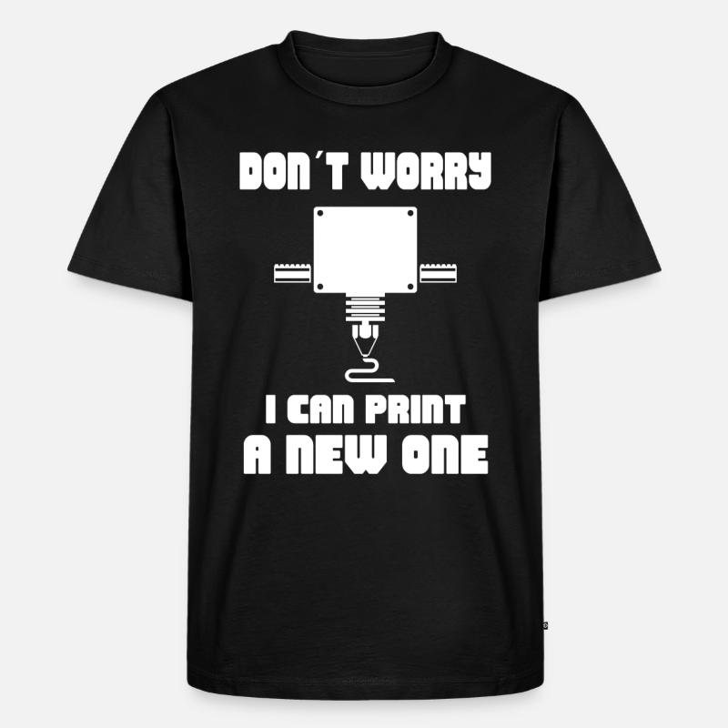3D Druck Drucker 3D Printer Printing Geschenk - Männer Premium Bio T-Shirt - Schwarz