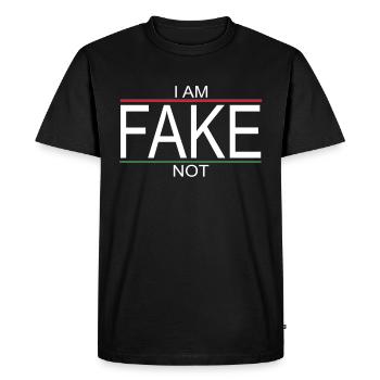 Je ne suis pas un faux - je suis moi - T-shirt Premium bio Homme - noir - Devant - Nico (187cm)
