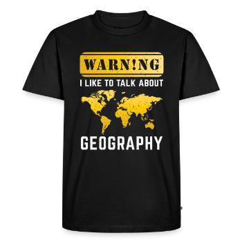 I Like To Talk About Geography Teacher Poison - T-shirt Premium bio Homme - noir - Devant - Nico (187cm)