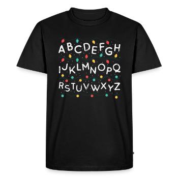 Funny ABC Alphabet Christmas Teacher Poison - T-shirt Premium bio Homme - noir - Devant - Nico (187cm)